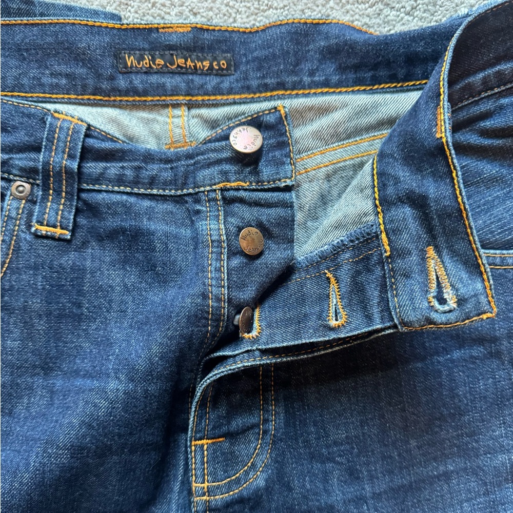 Nudie Jeans 36W 34L Dry Navy Jeans - Picture 4 of 9